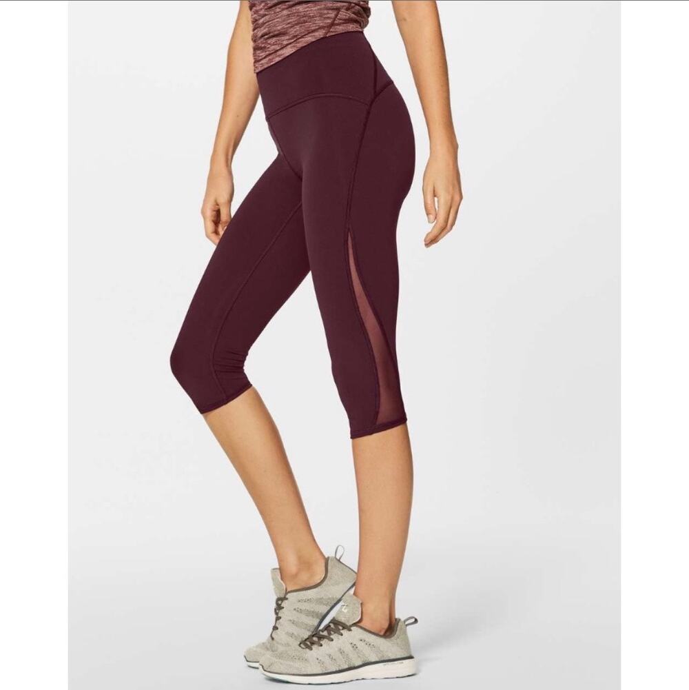 Lululemon Train Times Crop 17" Garnet Size 2